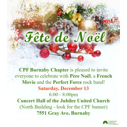 CHILD Ticket for La Fete de Noel by CPF Burnaby